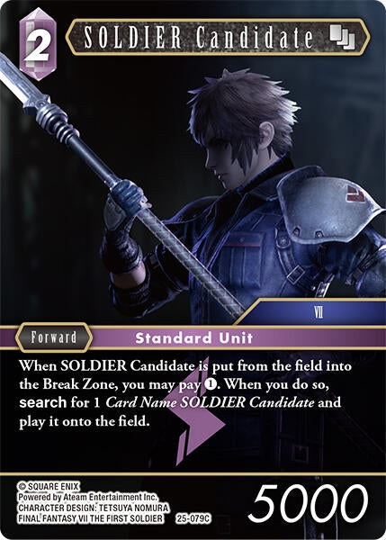 Image for SOLDIER Candidate (25-079C) (Tears of the Planet) (25-079C) - Final Fantasy TCG
