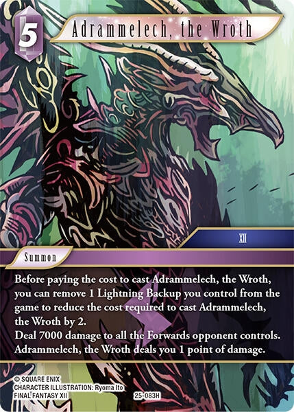 Image for Adrammelech, the Wroth (Tears of the Planet) (25-083H) - Final Fantasy TCG