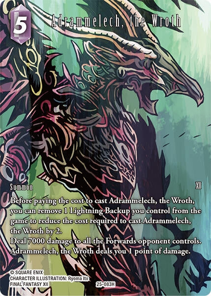 Image for Adrammelech, the Wroth (Full Art) (Tears of the Planet) (25-083H) - Final Fantasy TCG