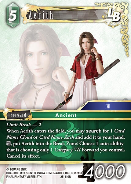 Image for Aerith LB (Tears of the Planet) (25-110R) - Final Fantasy TCG