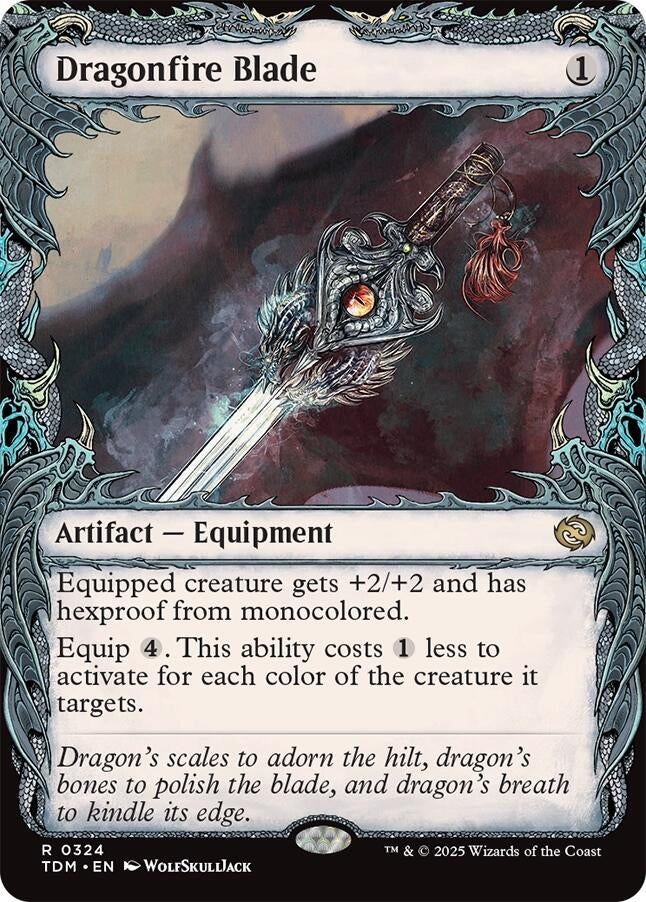 Image for Dragonfire Blade (Showcase) (Tarkir: Dragonstorm) (324) - Magic: The Gathering