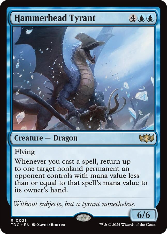 Image for Hammerhead Tyrant (Commander: Tarkir: Dragonstorm) (21) - Magic: The Gathering