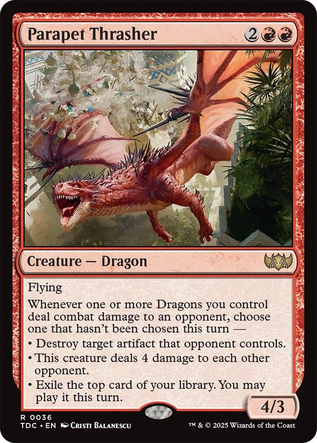 Image for Parapet Thrasher (Commander: Tarkir: Dragonstorm) (36) - Magic: The Gathering