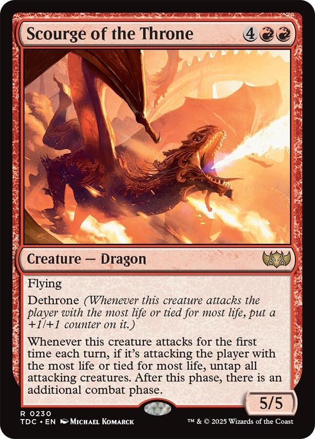 Image for Scourge of the Throne (Commander: Tarkir: Dragonstorm) (230) - Magic: The Gathering