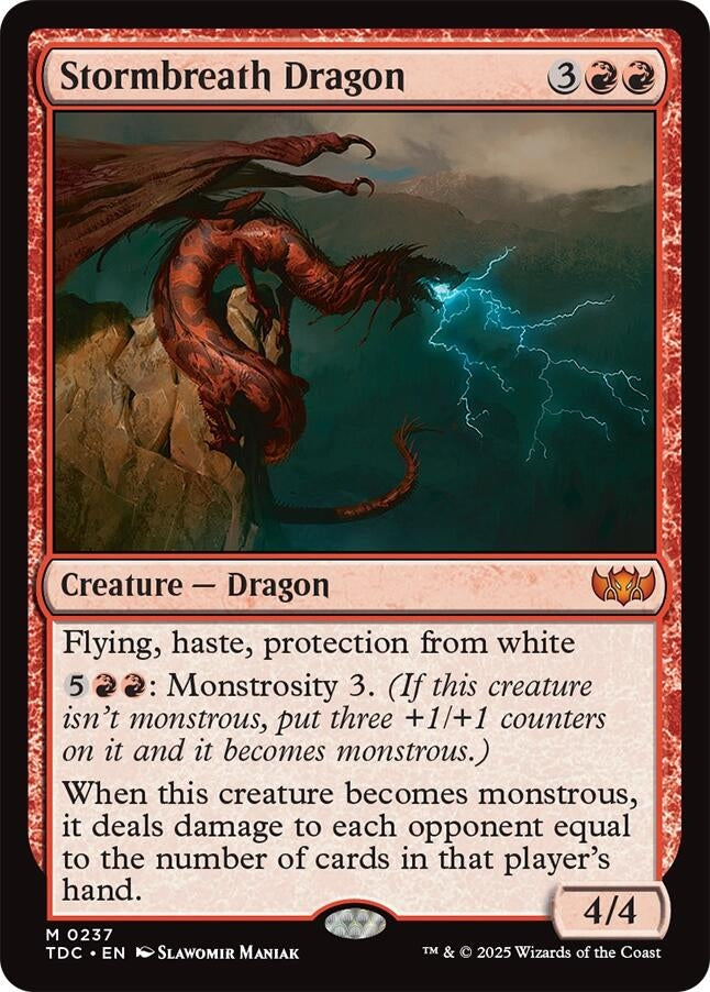 Image for Stormbreath Dragon (Commander: Tarkir: Dragonstorm) (237) - Magic: The Gathering