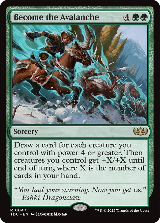 Image for Become the Avalanche (Commander: Tarkir: Dragonstorm) (43) - Magic: The Gathering