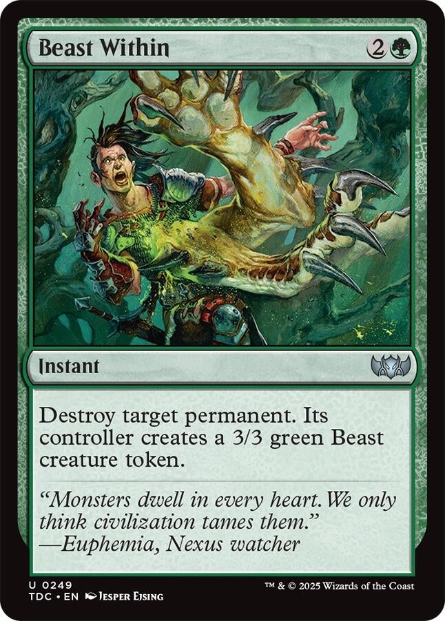 Image for Beast Within (Commander: Tarkir: Dragonstorm) (249) - Magic: The Gathering