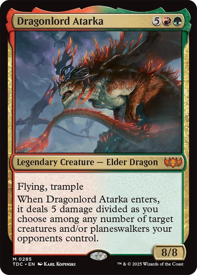 Image for Dragonlord Atarka (Commander: Tarkir: Dragonstorm) (285) - Magic: The Gathering