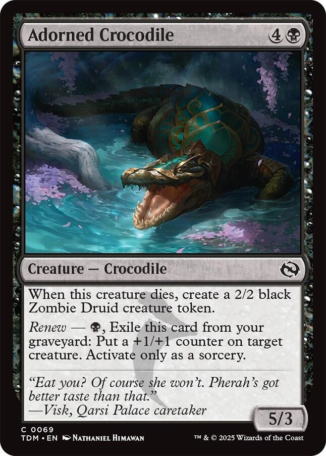 Image for Adorned Crocodile (Tarkir: Dragonstorm) (69) - Magic: The Gathering