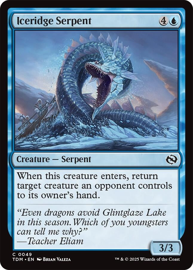 Image for Iceridge Serpent (Tarkir: Dragonstorm) (49) - Magic: The Gathering