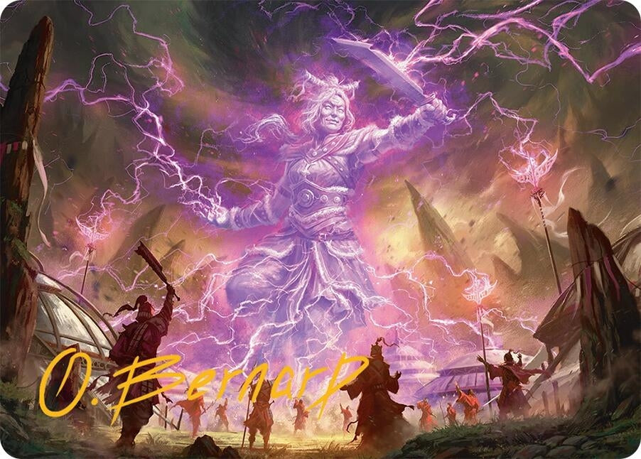 Image for Smile at Death Art Card (4/54) (Gold-Stamped Signature) (Art Series: Tarkir: Dragonstorm) (4) - Magic: The Gathering