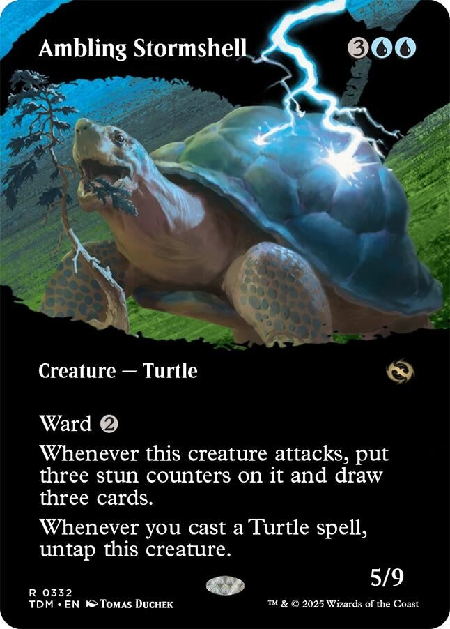 Image for Ambling Stormshell (Borderless) (Tarkir: Dragonstorm) (332) - Magic: The Gathering