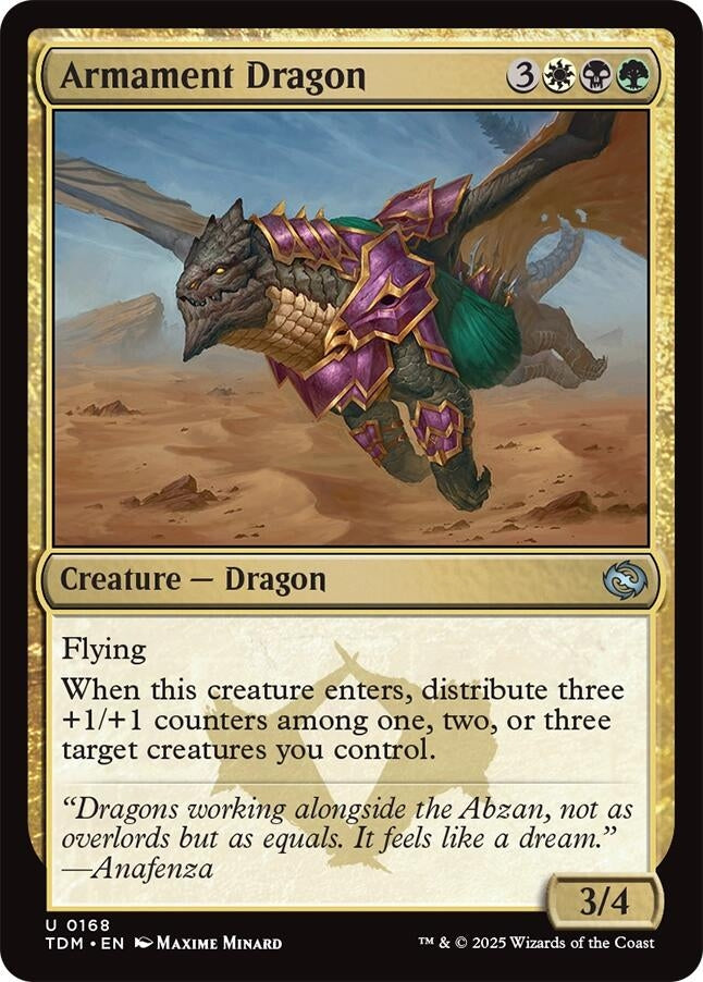 Image for Armament Dragon (Tarkir: Dragonstorm) (168) - Magic: The Gathering