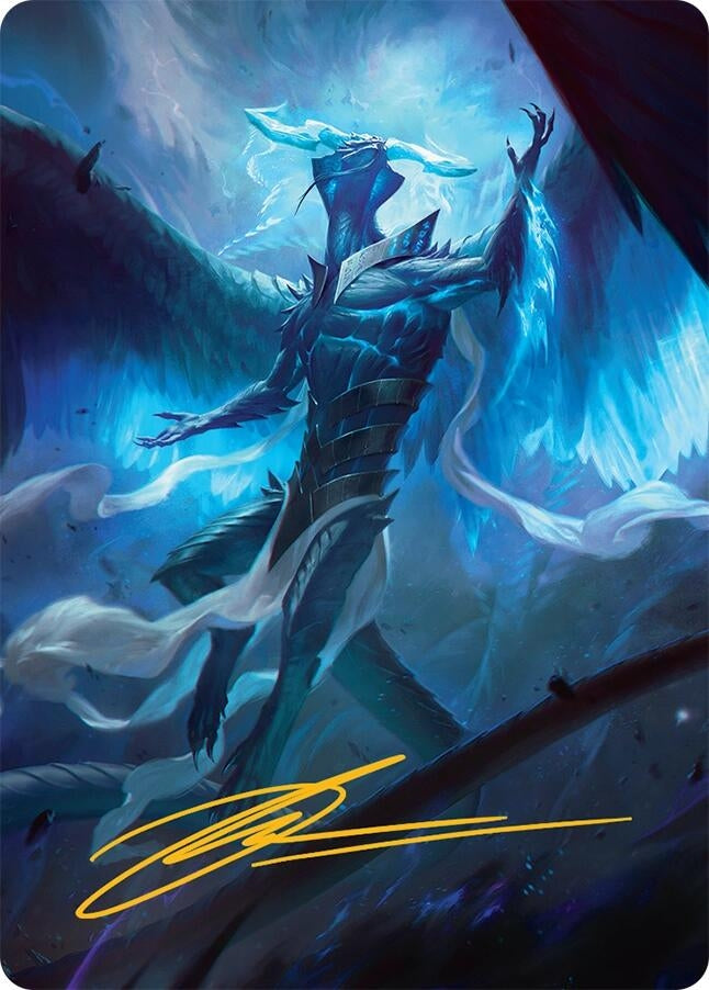 Image for Ugin, Eye of the Storms Art Card (1/54) (Gold-Stamped Signature) (Art Series: Tarkir: Dragonstorm) (1) - Magic: The Gathering