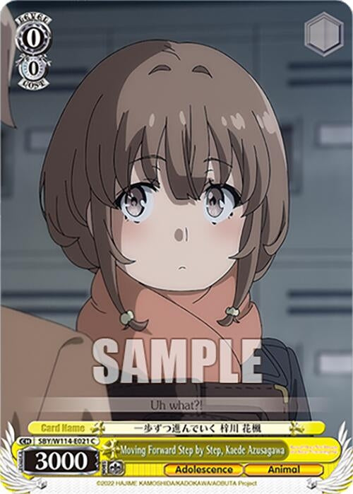 Image for Moving Forward Step by Step, Kaede Azusagawa (Rascal Does Not Dream Series) (SBY/W114-E021 C) - Weiss Schwarz