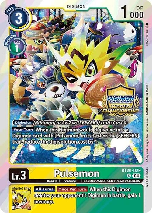 Image for Pulsemon (Regionals 25-26 Champion Card Set Season 1) (BT19-20) (BT20-029 C) - Digimon Card Game