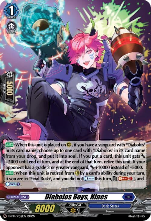 Image for Diabolos Boys, Hines (Foil) (D Promo Cards) (D-PR/752EN) - Cardfight Vanguard
