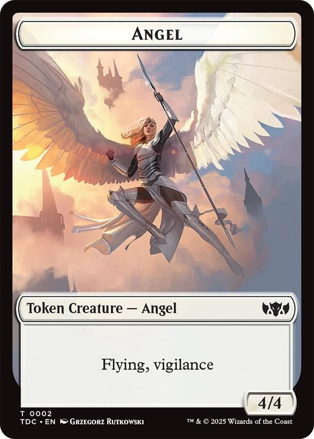 Image for Angel // Spirit  Double-Sided Token (Commander: Tarkir: Dragonstorm) (2 // 6) - Magic: The Gathering