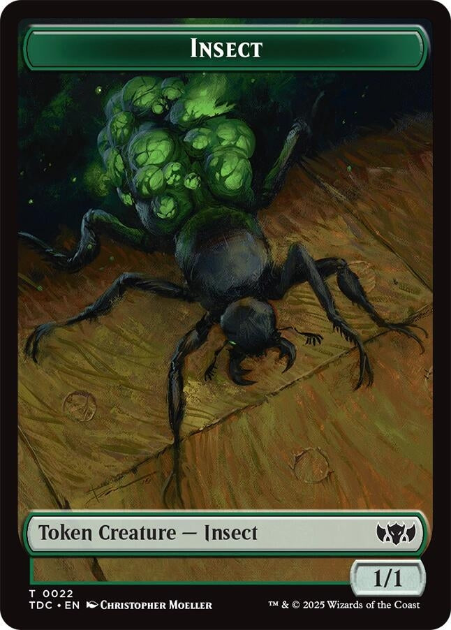 Image for Insect (0022) // Zombie Druid Double-Sided Token (Commander: Tarkir: Dragonstorm) (22 // 10) - Magic: The Gathering