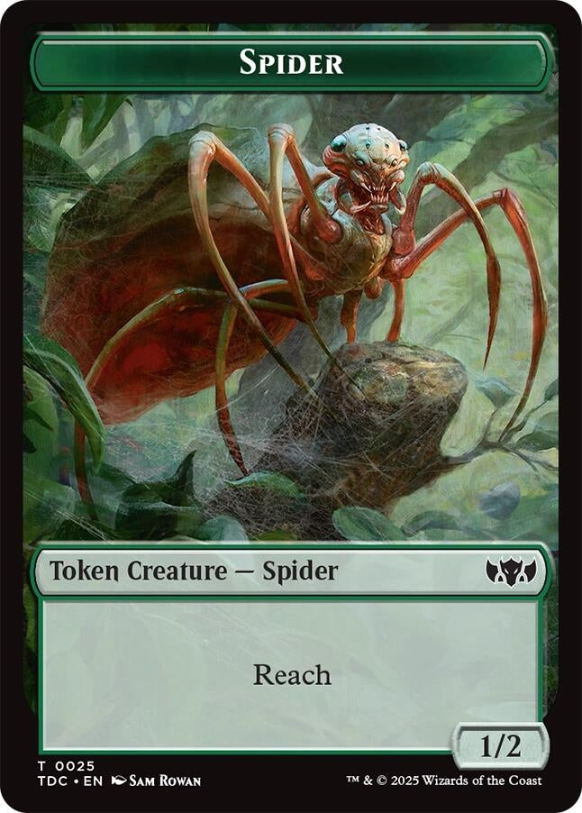 Image for Spider // Bird Double-Sided Token (Commander: Tarkir: Dragonstorm) (25 // 2) - Magic: The Gathering