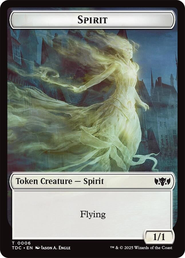 Image for Spirit // Treasure Double-Sided Token (Commander: Tarkir: Dragonstorm) (6 // 16) - Magic: The Gathering