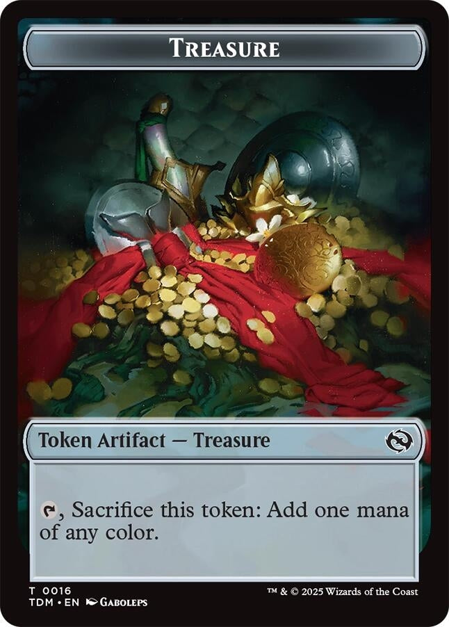Image for Treasure // Zombie Druid Double-Sided Token (Commander: Tarkir: Dragonstorm) (16 // 10) - Magic: The Gathering