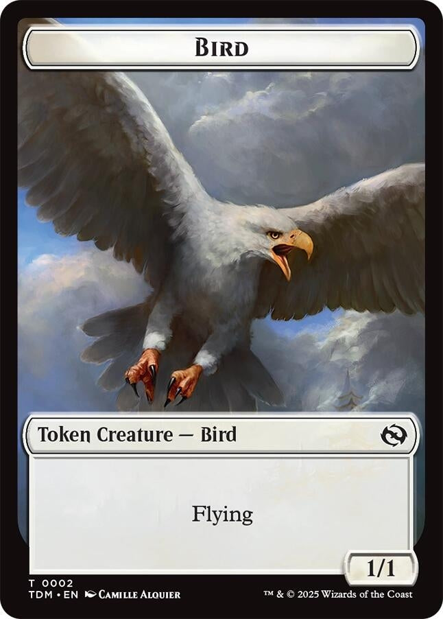 Image for Bird // Monk Double-Sided Token (Tarkir: Dragonstorm) (2 // 3) - Magic: The Gathering