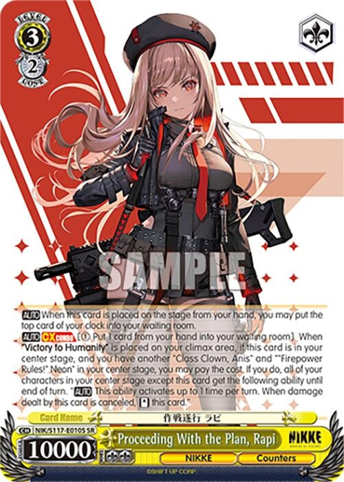 Image for Proceeding With the Plan, Rapi (SR) (GODDESS OF VICTORY: NIKKE) (NIK/S117-E010S SR) - Weiss Schwarz