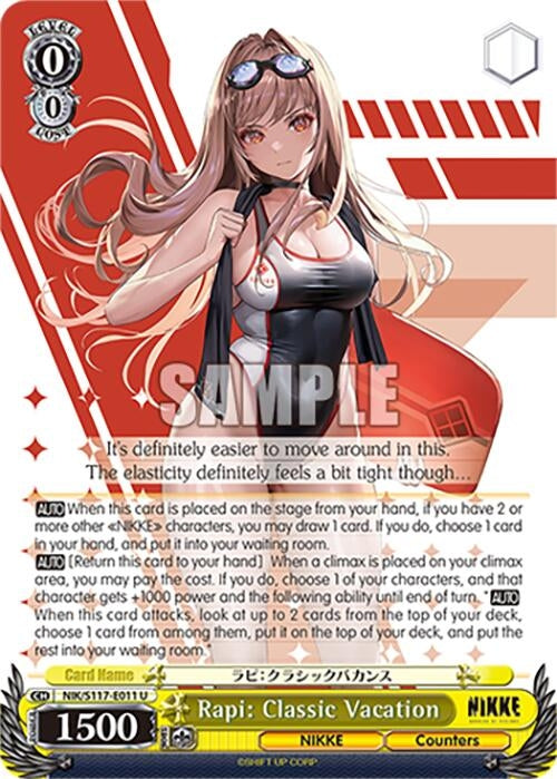 Image for Rapi: Classic Vacation (GODDESS OF VICTORY: NIKKE) (NIK/S117-E011 U) - Weiss Schwarz