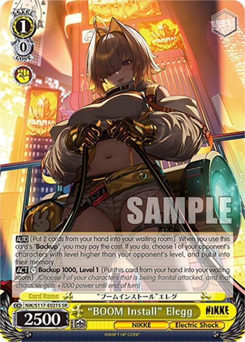 Image for "BOOM Install" Elegg (SR) (GODDESS OF VICTORY: NIKKE) (NIK/S117-E021S SR) - Weiss Schwarz