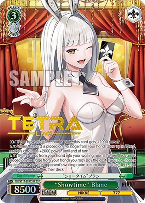 Image for "Showtime" Blanc (SSP) (GODDESS OF VICTORY: NIKKE) (NIK/S117-E031SSP SSP) - Weiss Schwarz