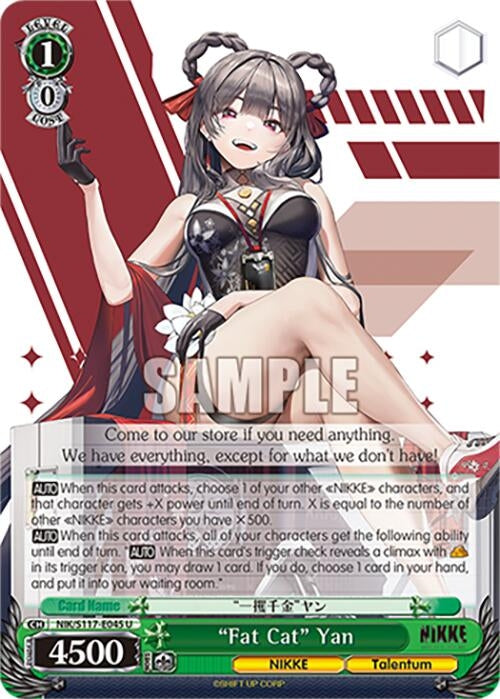 Image for "Fat Cat" Yan (GODDESS OF VICTORY: NIKKE) (NIK/S117-E045 U) - Weiss Schwarz