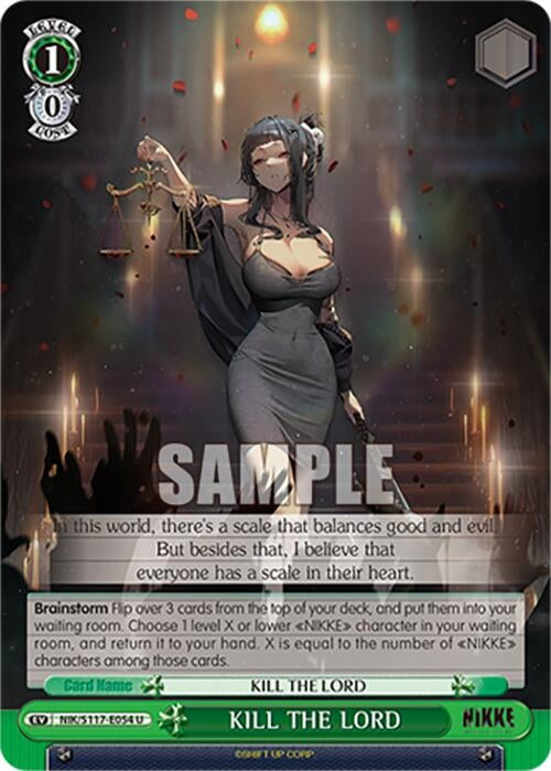 Image for KILL THE LORD (GODDESS OF VICTORY: NIKKE) (NIK/S117-E054 U) - Weiss Schwarz