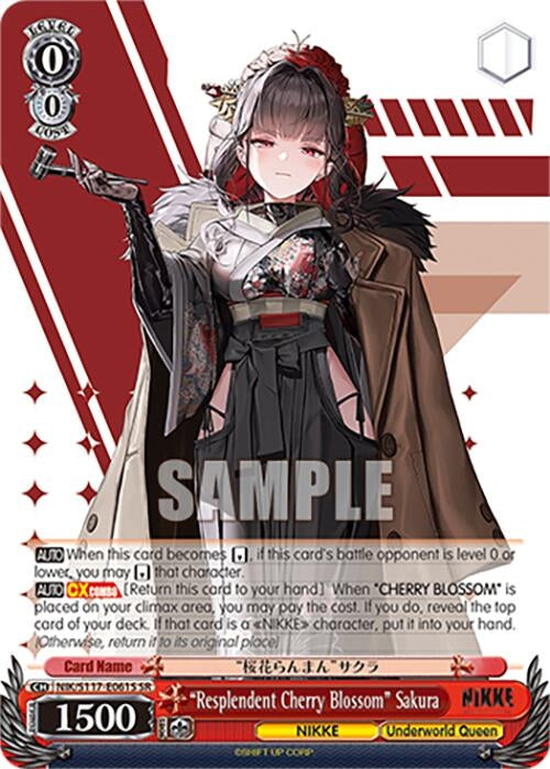 Image for "Resplendent Cherry Blossom" Sakura (SR) (GODDESS OF VICTORY: NIKKE) (NIK/S117-E061S SR) - Weiss Schwarz