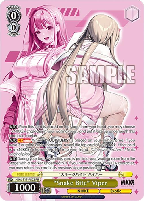 Image for "Snake Bite" Viper (PR) (GODDESS OF VICTORY: NIKKE) (NIK/S117-PE02 PR) - Weiss Schwarz