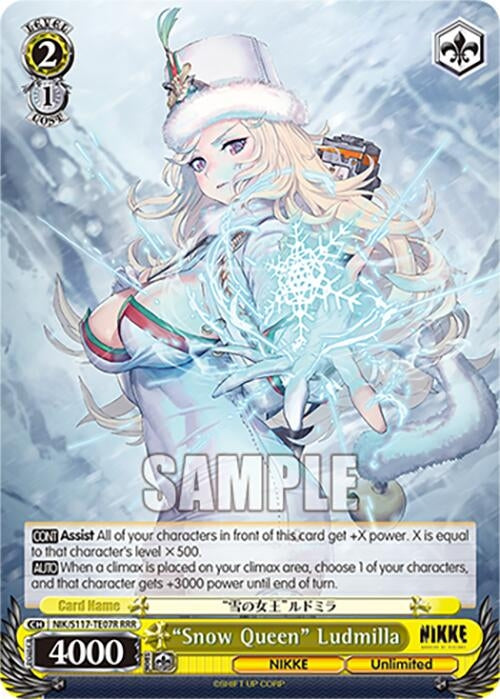 Image for "Snow Queen" Ludmilla (RRR) (GODDESS OF VICTORY: NIKKE) (NIK/S117-TE07R RRR) - Weiss Schwarz