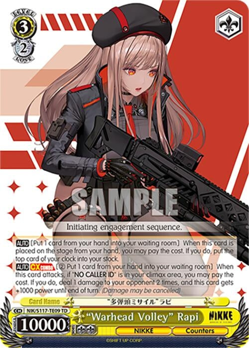 Image for "Warhead Volley" Rapi (GODDESS OF VICTORY: NIKKE) (NIK/S117-TE09 TD) - Weiss Schwarz