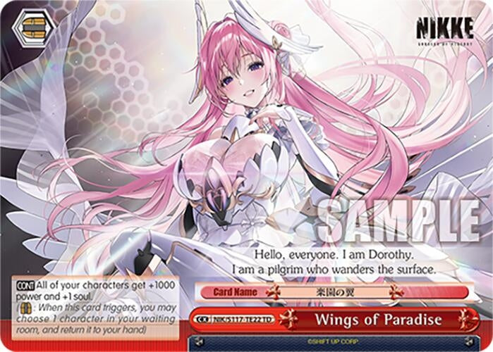 Image for Wings of Paradise (GODDESS OF VICTORY: NIKKE) (NIK/S117-TE22 TD) - Weiss Schwarz