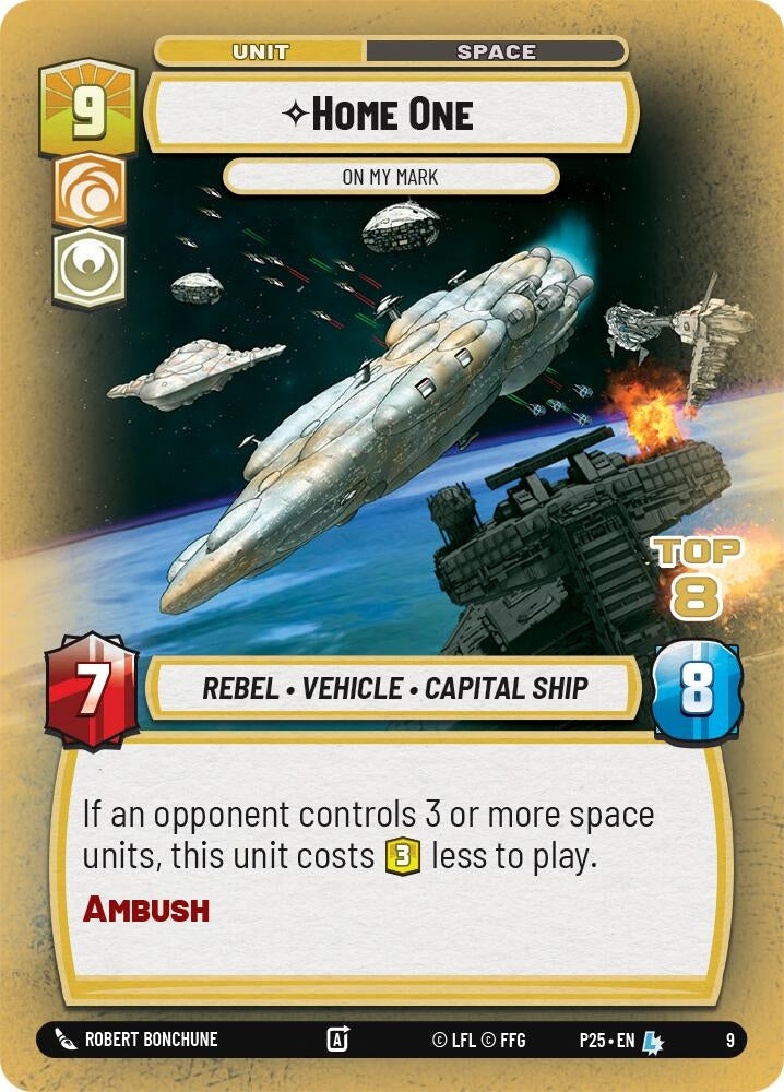 Image for Home One - On My Mark (Top 8) (Organized Play Promos) (9) - Star Wars: Unlimited