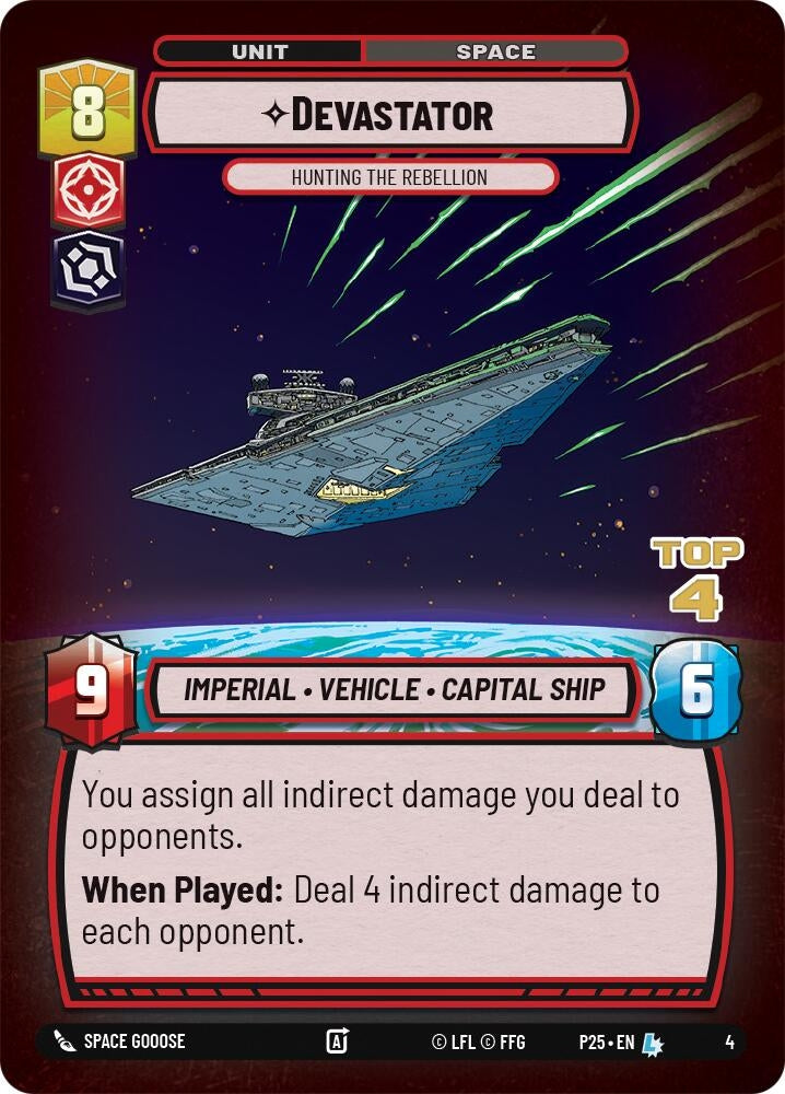 Image for Devastator - Hunting the Rebellion (Top 4) (Organized Play Promos) (4) - Star Wars: Unlimited