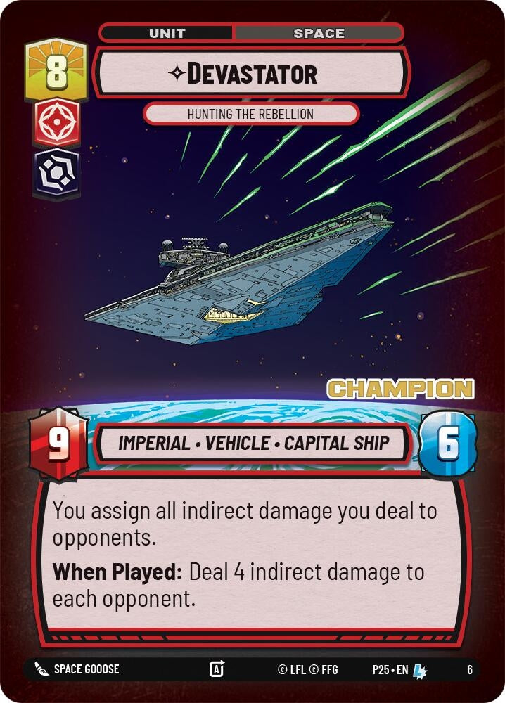 Image for Devastator - Hunting the Rebellion (Champion) (Organized Play Promos) (6) - Star Wars: Unlimited