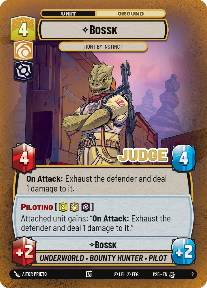 Image for Bossk - Hunt By Instinct (Judge Promos) (2) - Star Wars: Unlimited
