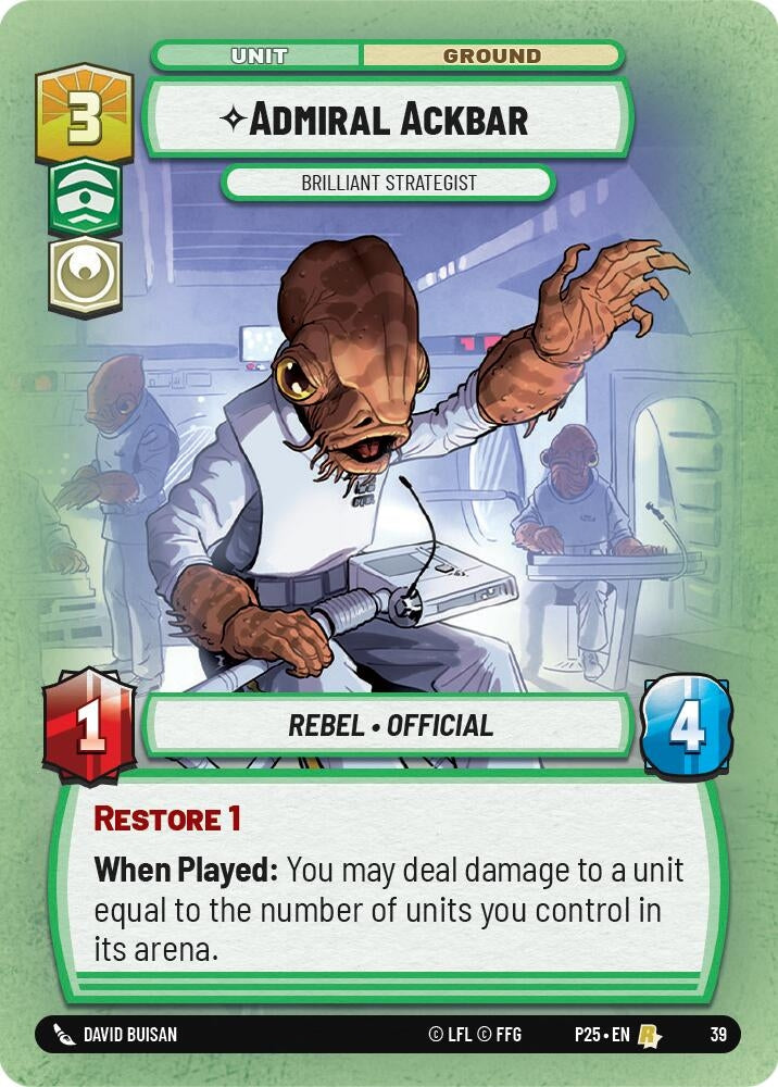 Image for Admiral Ackbar - Brilliant Strategist (Organized Play Promos) (39) - Star Wars: Unlimited