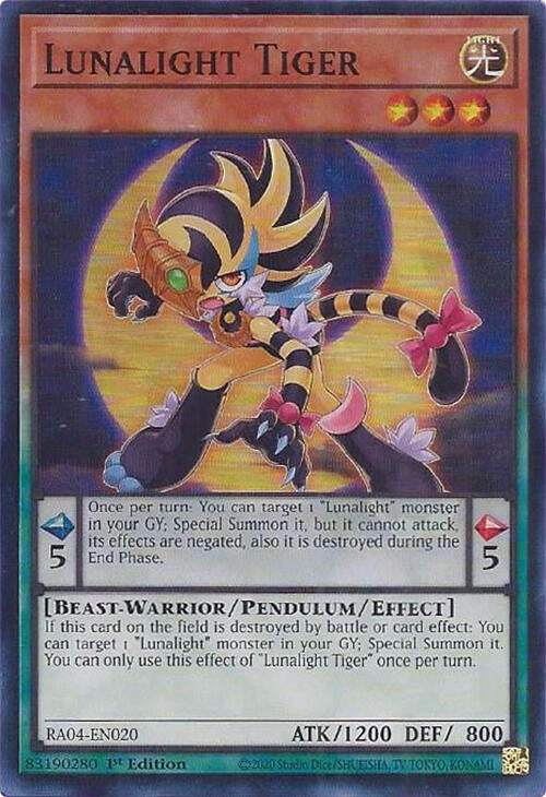 Image for Lunalight Tiger (Quarter Century Stampede) (RA04-EN020) - YuGiOh