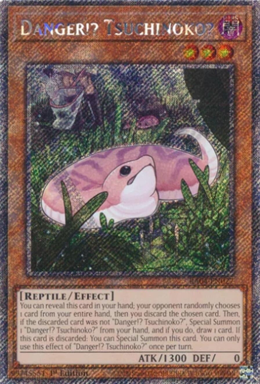 Image for Danger!? Tsuchinoko? (Platinum Secret Rare) (Quarter Century Stampede) (RA04-EN027) - YuGiOh