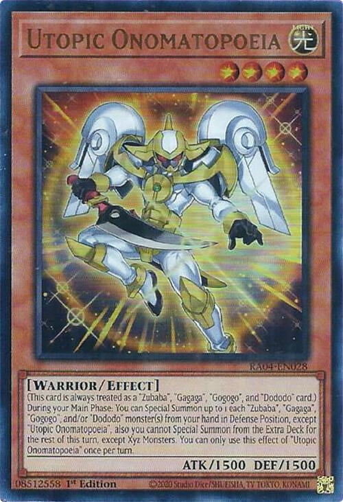 Image for Utopic Onomatopoeia (UR) (Quarter Century Stampede) (RA04-EN028) - YuGiOh
