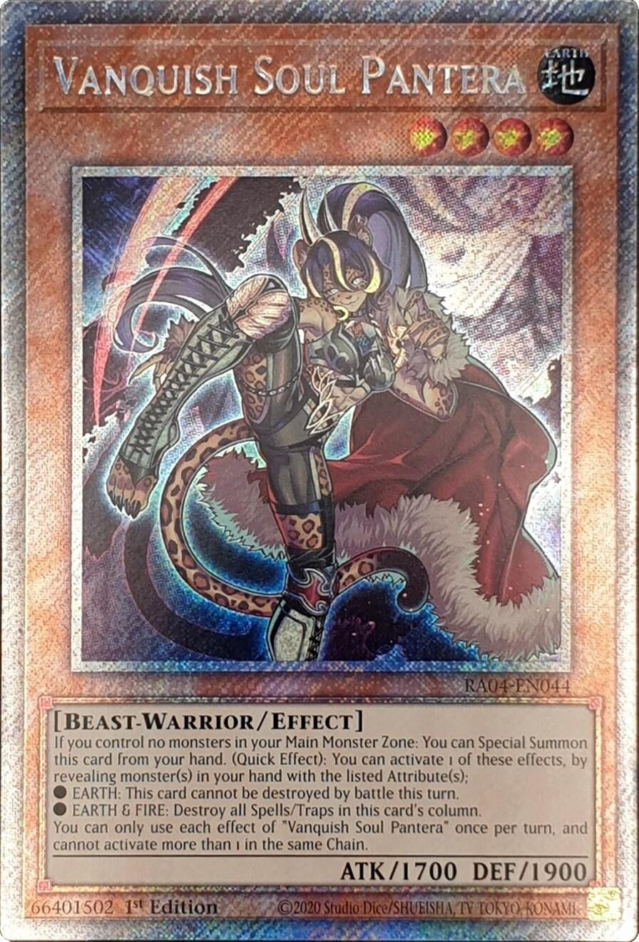 Image for Vanquish Soul Pantera (Platinum Secret Rare) (Quarter Century Stampede) (RA04-EN044) - YuGiOh