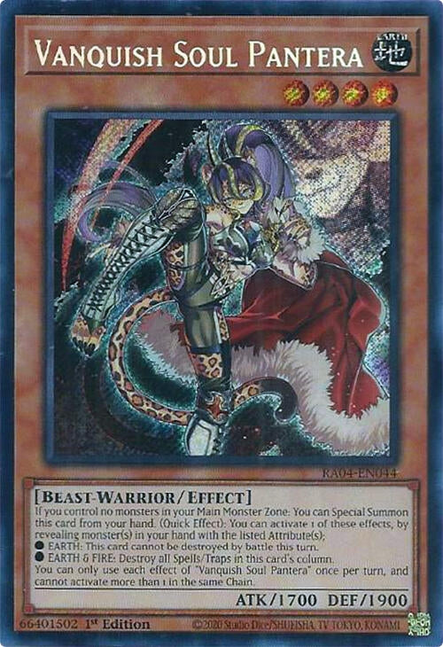 Image for Vanquish Soul Pantera (Secret Rare) (Quarter Century Stampede) (RA04-EN044) - YuGiOh