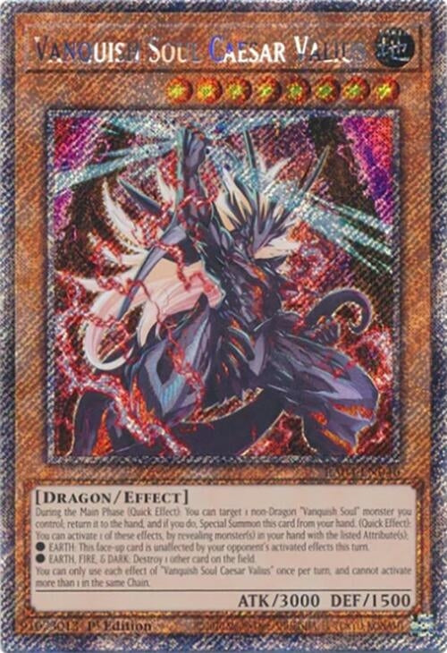 Image for Vanquish Soul Caesar Valius (Platinum Secret Rare) (Quarter Century Stampede) (RA04-EN046) - YuGiOh