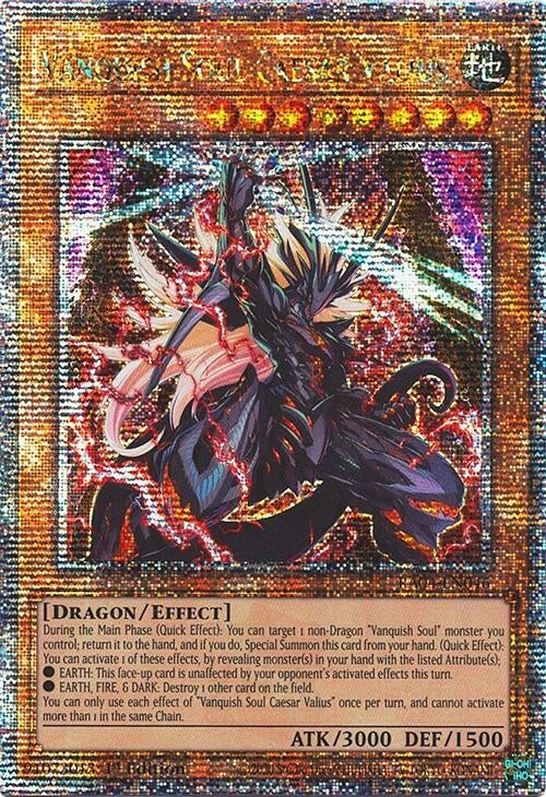 Image for Vanquish Soul Caesar Valius (Quarter Century Secret Rare) (Quarter Century Stampede) (RA04-EN046) - YuGiOh